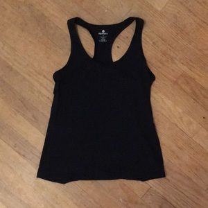 Black workout tank top